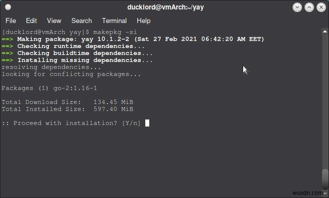 ArchLinuxでAURを使用する方法 