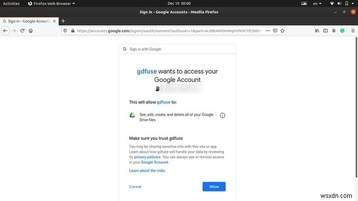 LinuxでファイルをGoogleドライブにバックアップする方法 