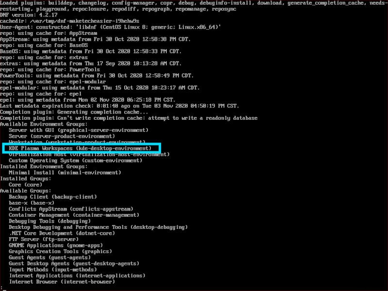 CentOS8にKDEPlasmaデスクトップをインストールする方法 