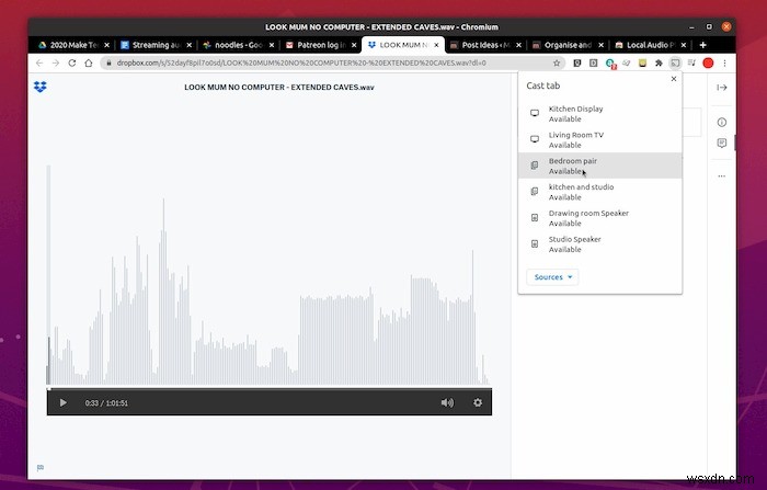 LinuxからChromecastとGoogleホームにオーディオをストリーミングする方法 