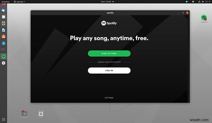 LinuxでSpotifyをシステムトレイに最小化する方法 