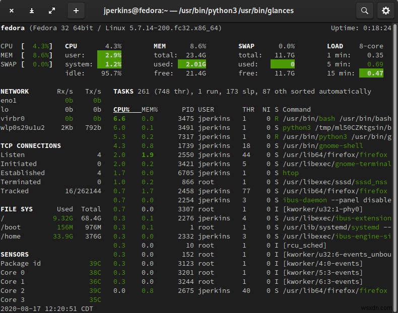 Linuxでシステムリソースをチェックするのに最適なシステムモニターの4つ 