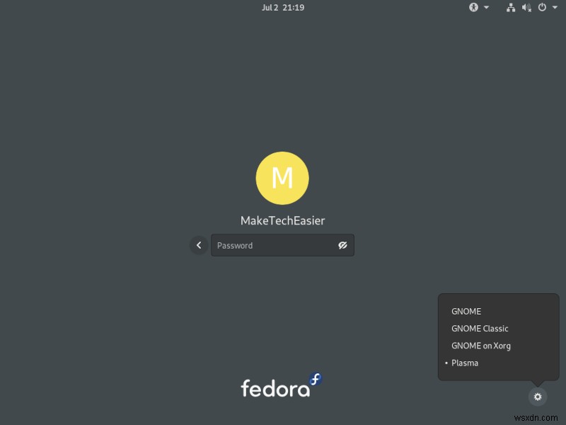 Fedoraでデスクトップ環境を切り替える方法 