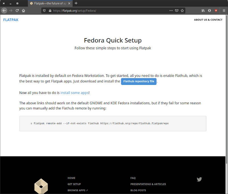 FedoraでFlatpakを有効にして使用する方法 