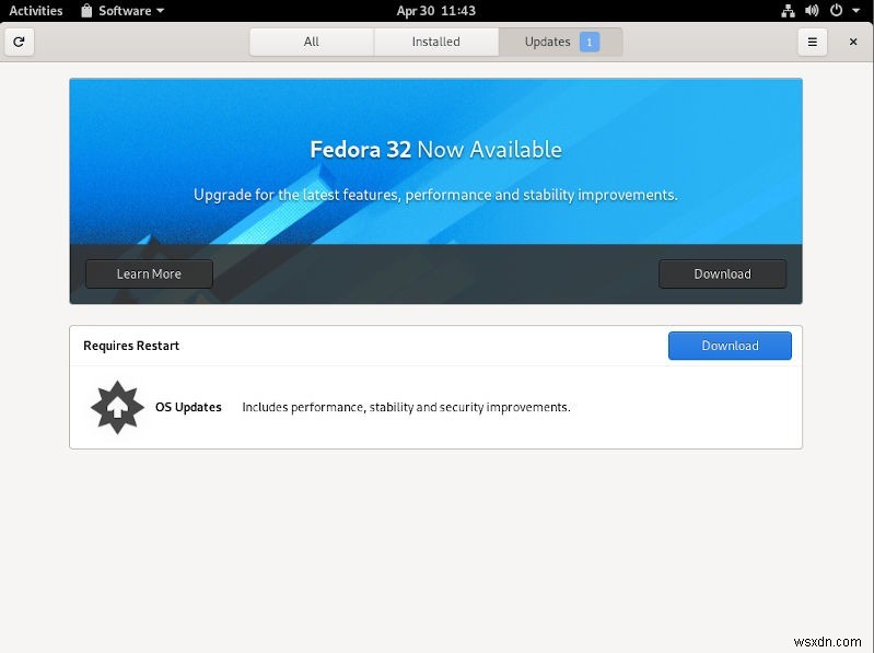 Fedora32にアップグレードする方法 