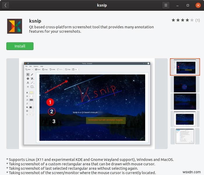 LinuxでKsnipを使用してスクリーンショットを撮り、注釈を付ける方法 