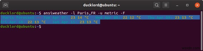 AnsiWeatherでターミナルから天気をチェックする方法 