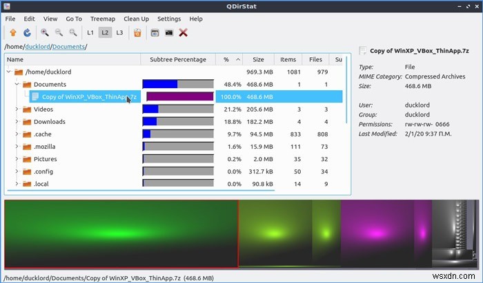 LinuxでQDirStatを使用してハードディスクストレージを検出およびクリーンアップする方法 