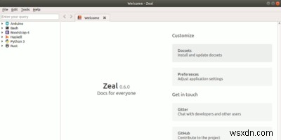 Zealを使用してコードドキュメントをオフラインで表示する方法 