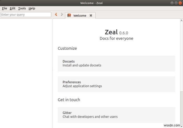Zealを使用してコードドキュメントをオフラインで表示する方法 