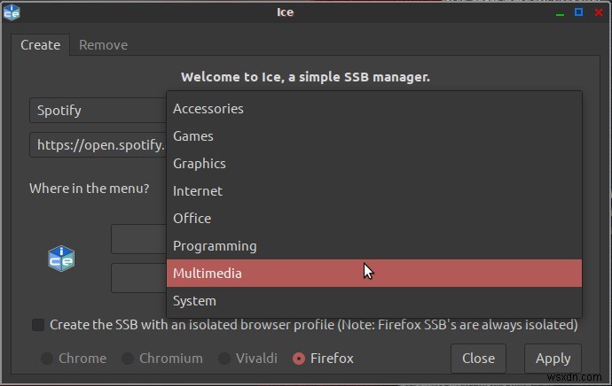 PeppermintLinuxでWebアプリをデスクトップアプリに変換する方法 