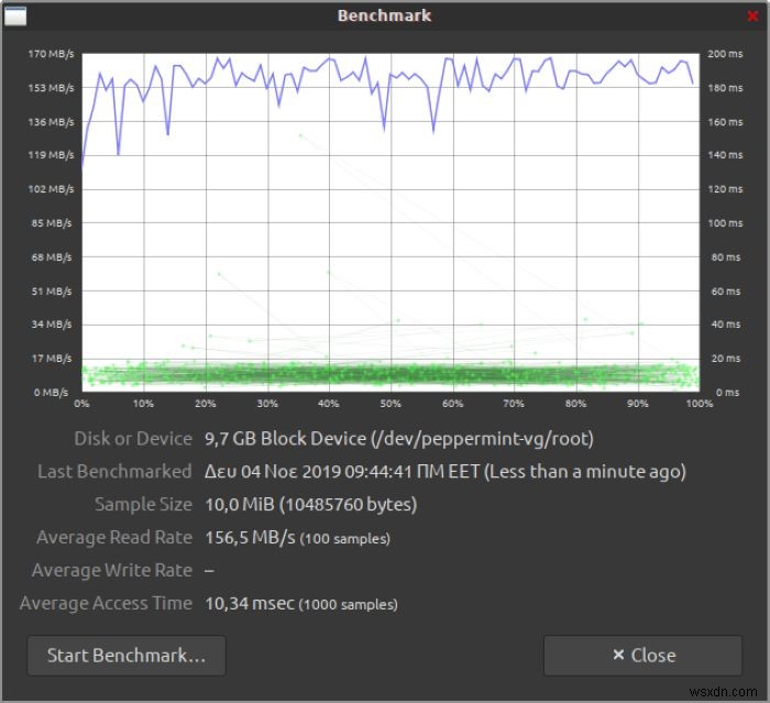 GnomeDiskユーティリティを使用してストレージデバイスをベンチマークする方法 