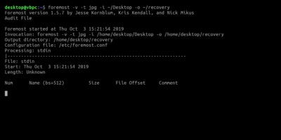 Linuxで削除されたファイルを回復するために最前線を使用する方法 