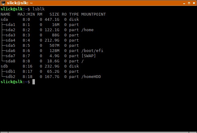 lsblkを使用してLinuxのデバイス名、ディスク、およびパーティション情報を一覧表示します 