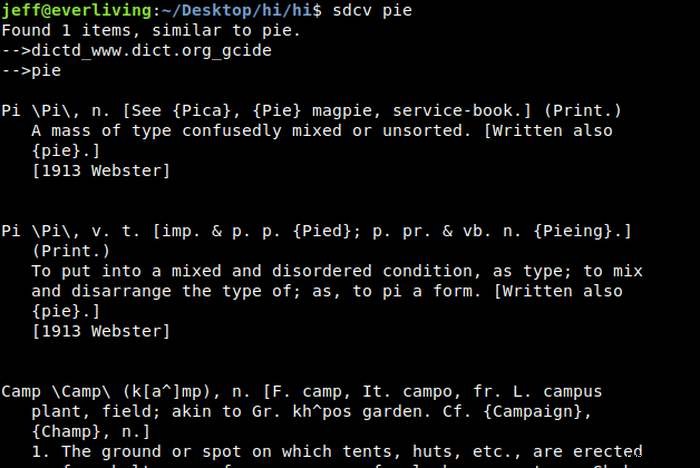 Linuxターミナルで使用する辞書をインストールする方法 