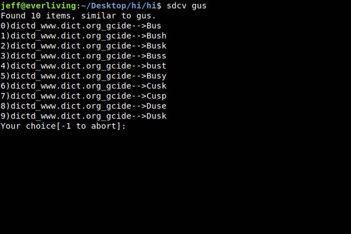 Linuxターミナルで使用する辞書をインストールする方法 