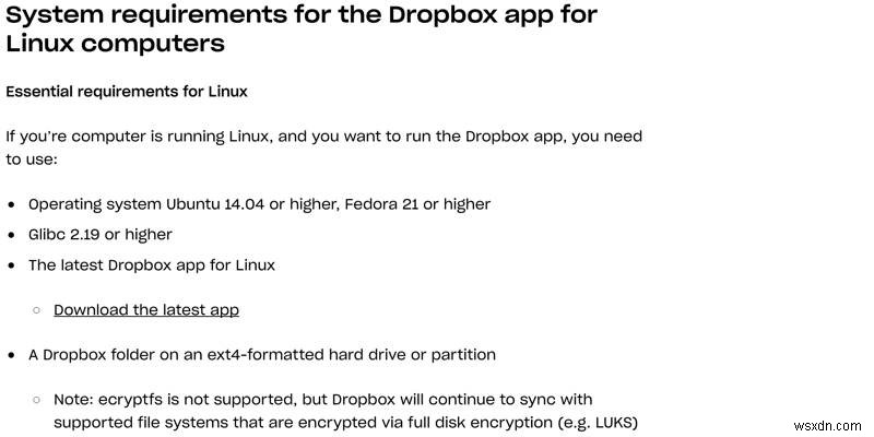 Ext4以外のLinuxファイルシステムでDropboxを使用する方法 