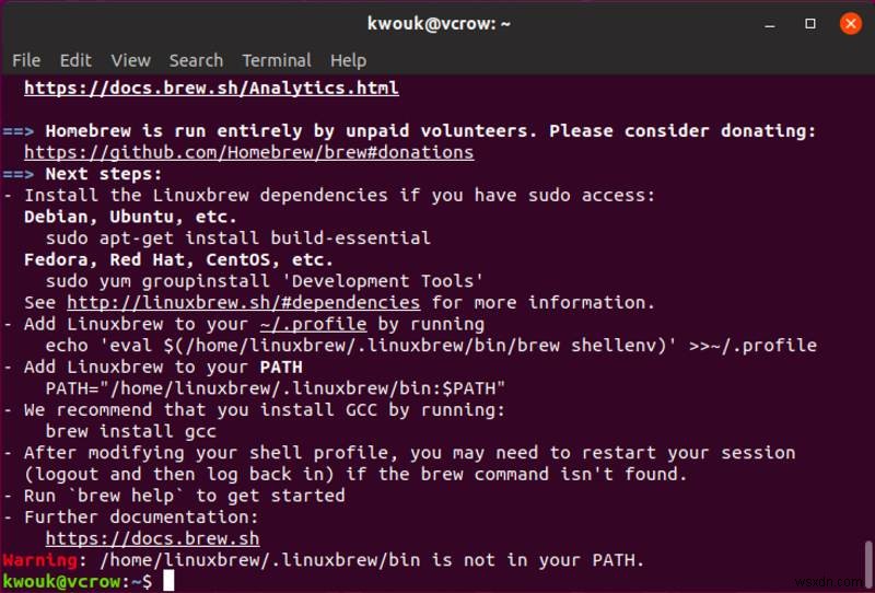 LinuxとWindowsにソフトウェアをインストールするためにHomebrewを使用する方法 