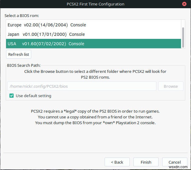 PCSX2を使用してLinuxでプレイステーション2ゲームをプレイする方法 