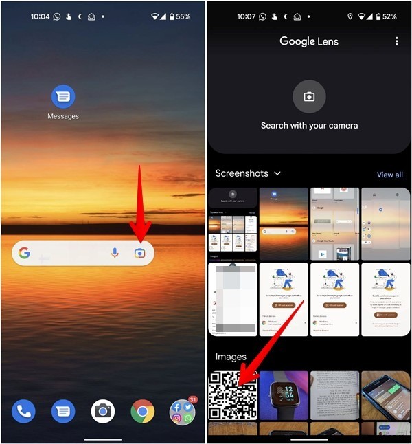 AndroidとiPhoneのスクリーンショットまたは画像からQRコードをスキャンする方法 