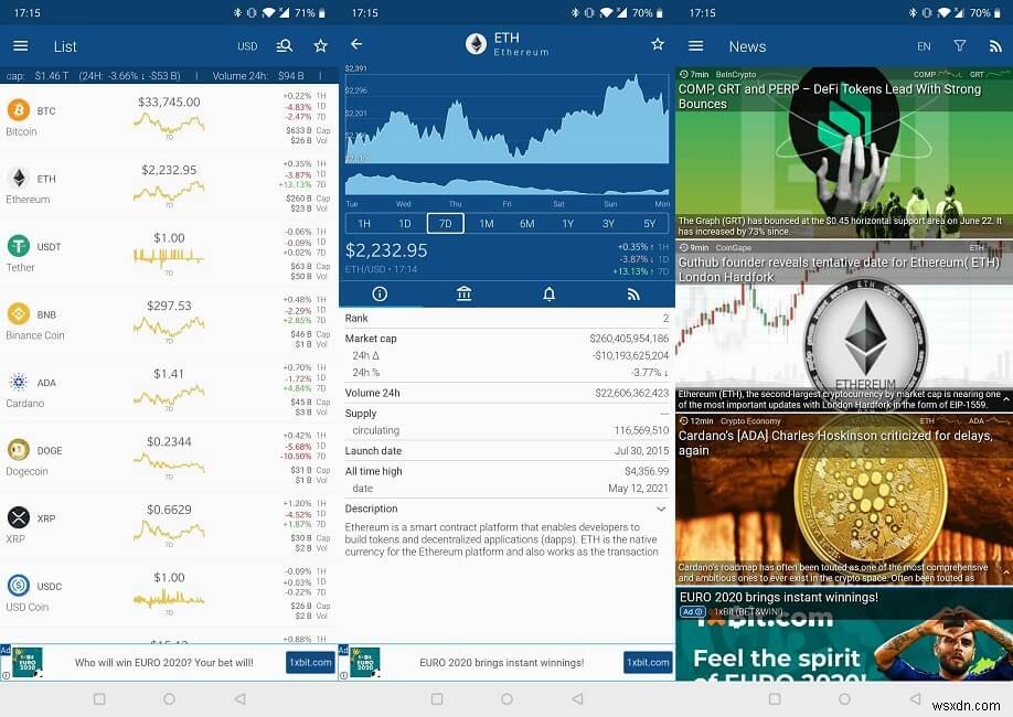 Android用の最高の暗号通貨トラッカーアプリの7 