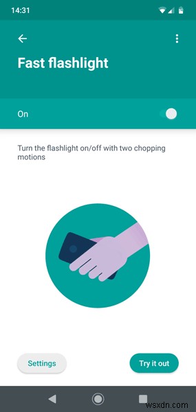 Androidで懐中電灯をオンまたはオフにする方法 