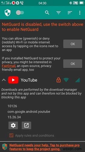 特定のAndroidアプリのインターネットアクセスを完全にブロックする方法 