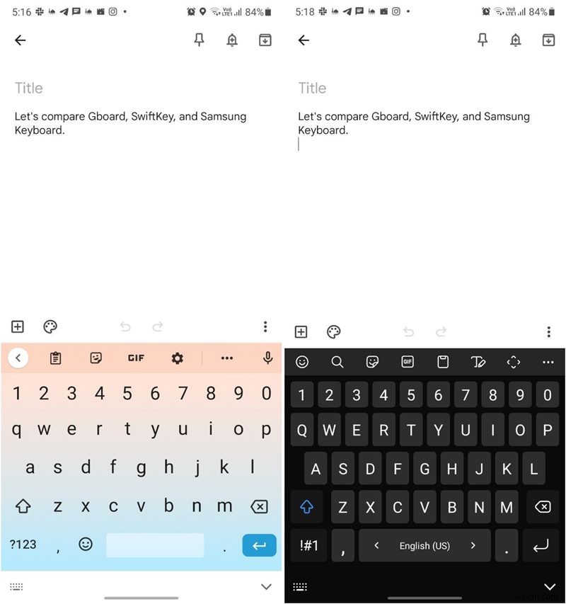 GboardとSamsungキーボードとSwiftKey：どちらが最適ですか？ 