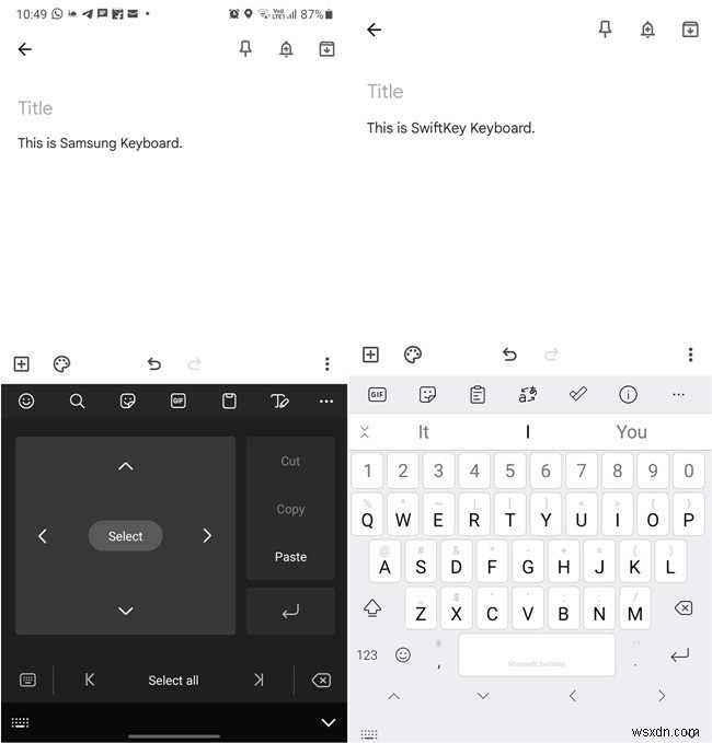 GboardとSamsungキーボードとSwiftKey：どちらが最適ですか？ 