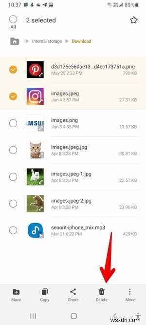 Android携帯でダウンロードを削除する方法 