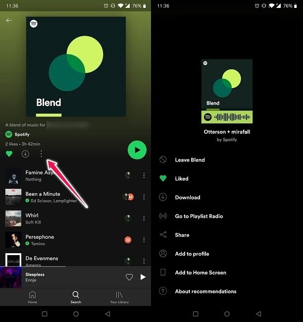 友達とSpotifyブレンドプレイリストを使用する方法 