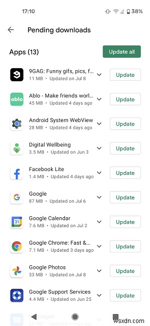 Androidでアプリを更新する方法 