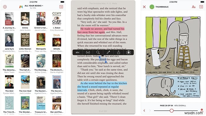 iOS向けの最高の電子書籍リーダーアプリの5つ 