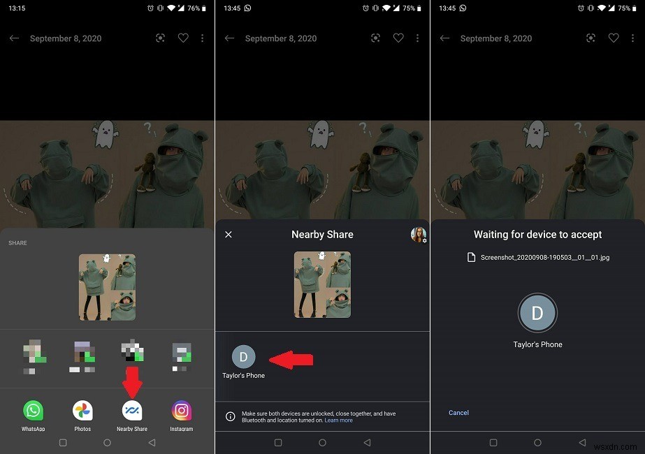 Androidでファイルやアプリを近くの共有と共有する方法 