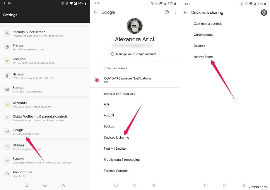 Androidでファイルやアプリを近くの共有と共有する方法 