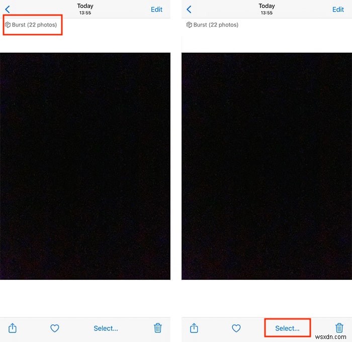 iPhoneで重複したバースト写真を削除する方法 