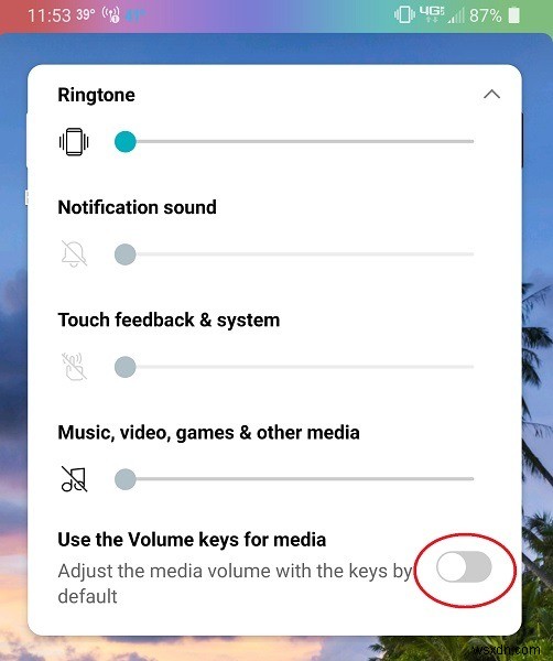 Androidで音量ボタンをブロックする方法 