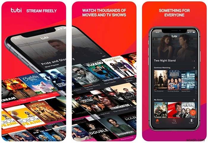 2021年にiPhone用の最高の無料映画アプリの8 