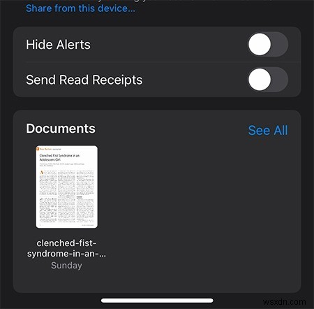 iOSでメッセージで受信したファイルを保存する方法 