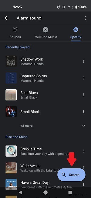 AndroidでSpotifyの曲をアラームとして設定する方法 