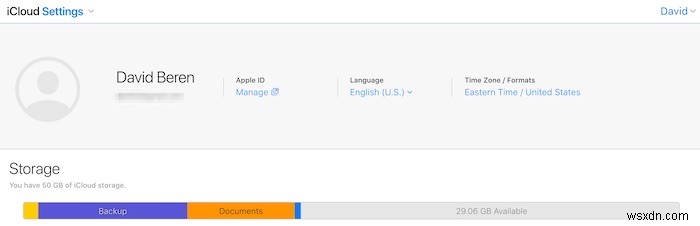 iCloudストレージスペースを占有しているものを見つける 