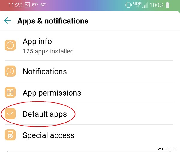 Android10でデフォルトのアプリを設定する方法 