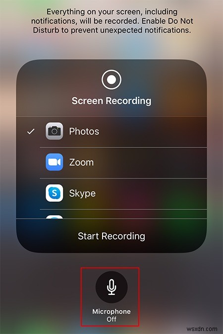 iOSで外部オーディオを使用して画面を記録する方法 