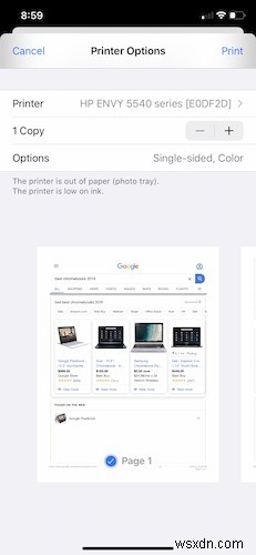 iPhoneまたはiPadから印刷する方法 