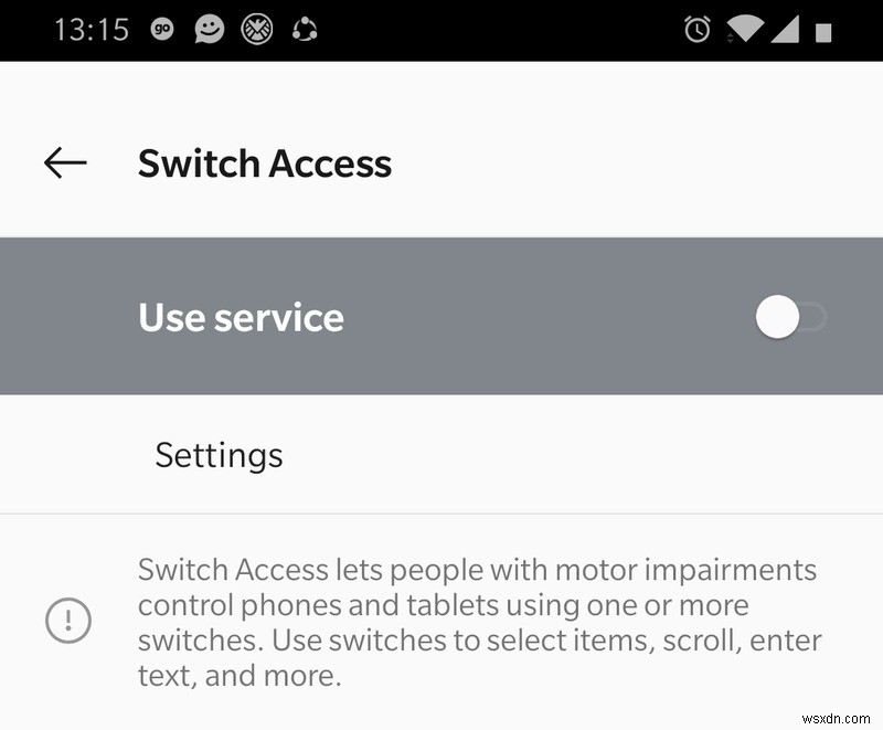 Androidスイッチアクセスを使用してスイッチで電話を制御する方法 