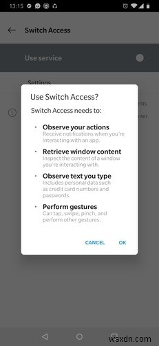 Androidスイッチアクセスを使用してスイッチで電話を制御する方法 