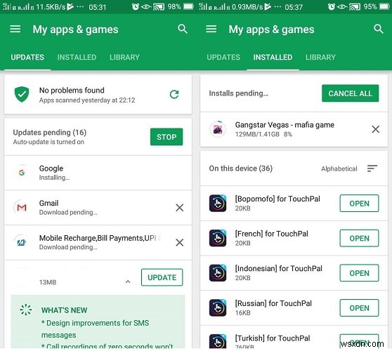 GooglePlayアプリでダウンロード保留中のエラーを修正する方法 