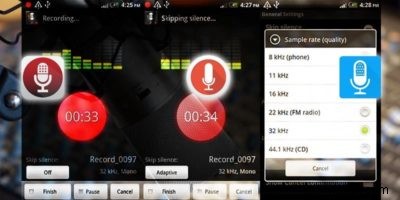 Android用の最高のボイスレコーダーアプリの5 