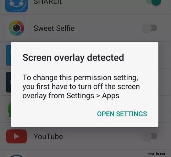 Androidで画面オーバーレイで検出されたエラーを修正する方法 