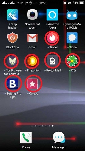 スヌーピングアイからAndroidアプリを隠す方法 